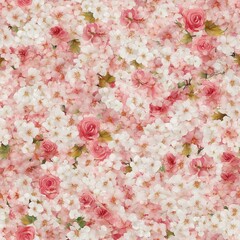 Romantic textile prints with seamless pattern watercolor romantic floral, seamless pattern watercolor soft roses, seamless pattern watercolor dreamy blossoms in soft pink and pastel tones.