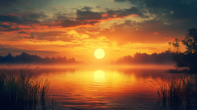 Whispers of the setting sun: a mystical backdrop for a mystery novel. Hidden Prophecy. Illustration