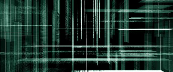 abstract green matrix background with motion blur