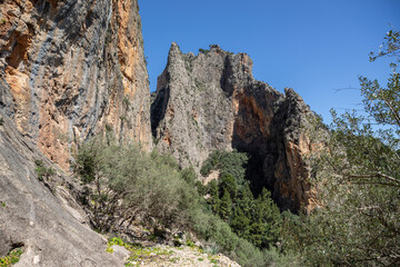 mountain and climbing routes of Sa Gubia, Bunyola, Mallorca, spain