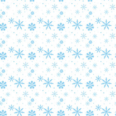 Seamless winter background with snowflakes