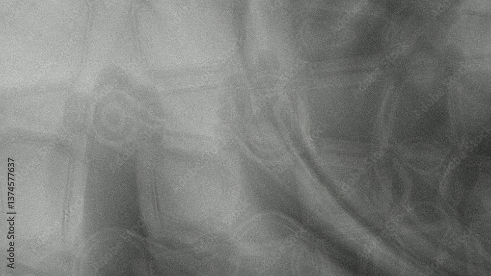 Poster abstract close up of flowing fabric creating soft textures in a monochromatic grayscale composition