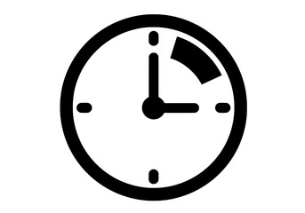 Protected Time Clock Segment Vector Icon for Mindfulness Schedule
