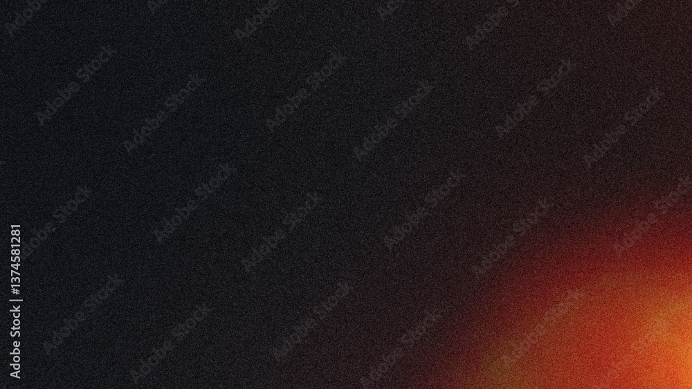 Poster abstract dark background with a subtle gradient from black to orange on the right side of the frame