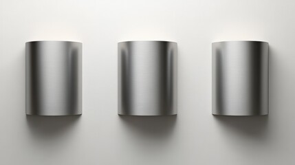 Modern Minimalist Wall Sconces in a Contemporary Setting, Showcasing Sleek Stainless Steel Design with Soft Lighting for Elegant Interior Decor