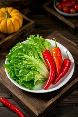 there are many different types of vegetables on a plate