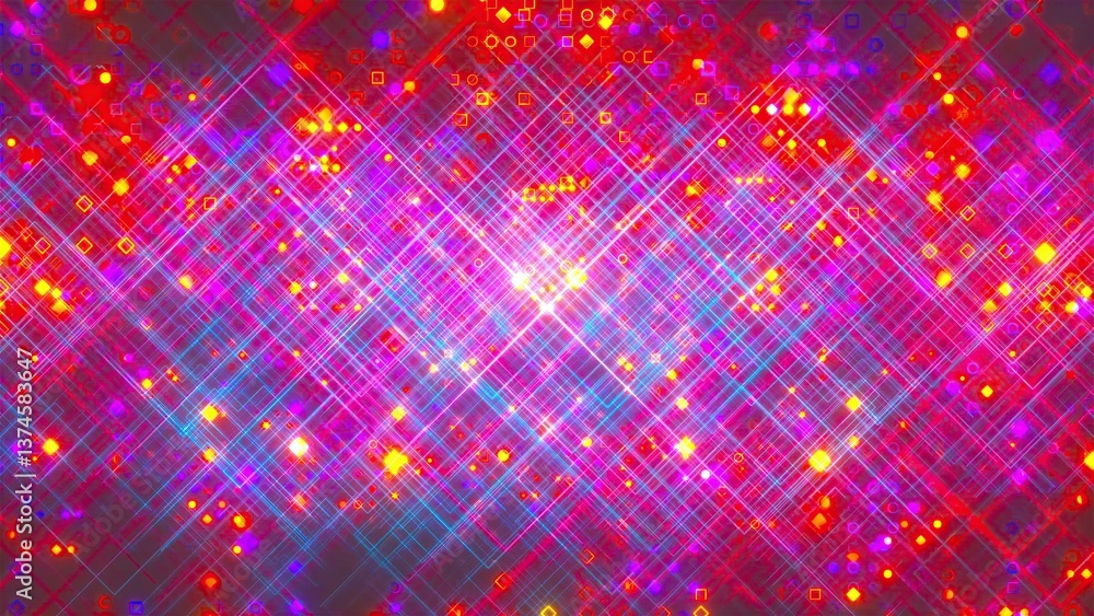 Aufkleber grid digital background. computer generated 3d render
