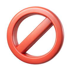 3d render of a forbidden sign not allowed