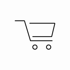 Shopping cart icon vector sign