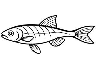 Vector illustration of a fish on a white background
