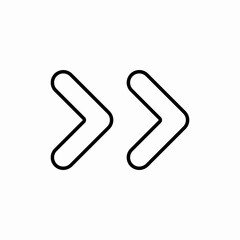 Obraz premium Forward arrows icon vector sign