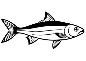Vector illustration of a fish on a white background
