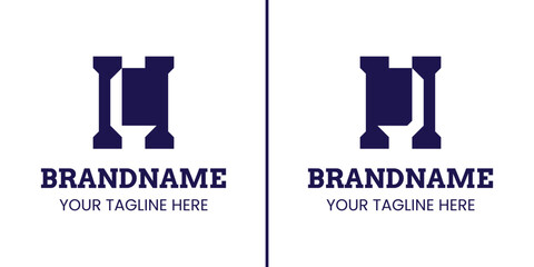 Letters HL HJ Monogram Logo, suitable for any brand with HL lH HJ JH initials