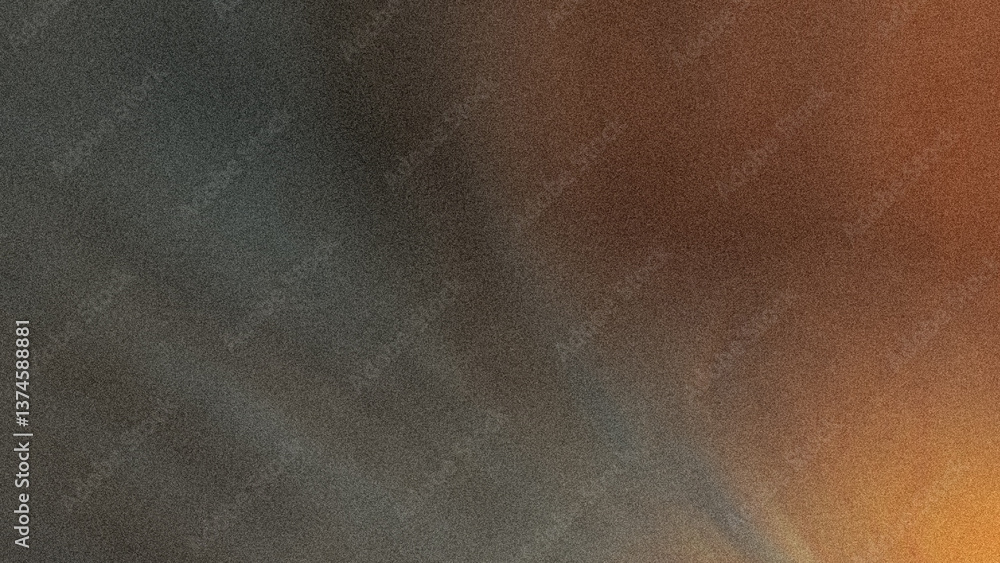 Poster abstract background showing a gradient of dark gray merging into orange and brown tones on the right