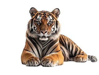 Naklejka premium Isolated Tiger Lying Down