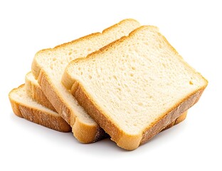 Slices of Simple Delight: A quartet of freshly sliced, inviting pieces of bread, arranged with simplicity in a well-lit setting.