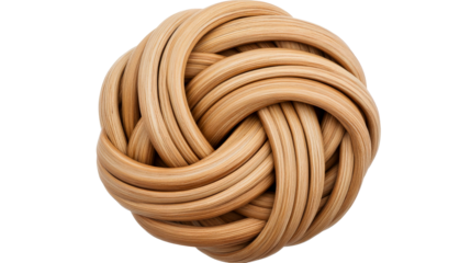 Rattan knot ball, natural texture, ornament, pattern, decoration, cut out transparent