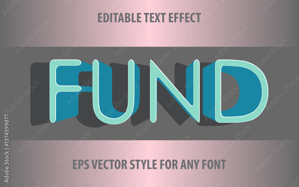 Poster editable 3d text effect with blue letters and deep shadow in perspective. modern and stylish typogra