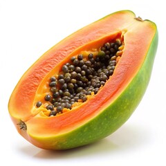 papaya on white