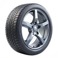 Obraz premium car wheel isolated on white