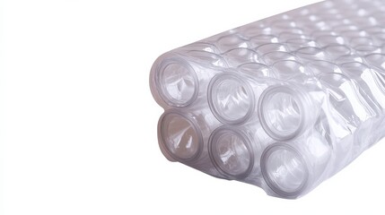 Transparent bubble wrap roll for protective packaging, cushioning items, shipping supplies, and safe storage solutions in various shapes and sizes ensuring safety and reliability