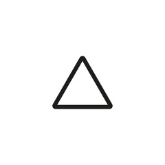 Triangle Icon Vector on white background. Flat and Trendy Sign Symbol Illustration. simple icon