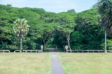 Angkor Wat, A remarkably tall building set against a clear blue sky backdrop