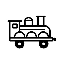 Minimalist Locomotive Train Icon 
