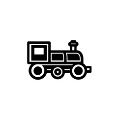 Minimalist Locomotive Train Icon 