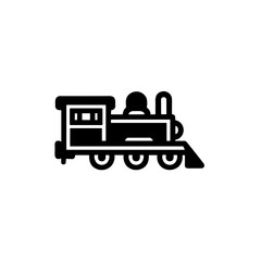 Minimalist Locomotive Train Icon 