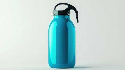 Vibrant Blue Water Bottle with a Convenient Handle for Outdoor Activities and Everyday Use, Perfect for Hydration On-the-Go and Stylish Every Day Carry