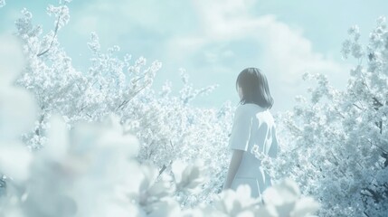 Woman in white celebrating white day  a sweet tradition of love and affection in japan and beyond