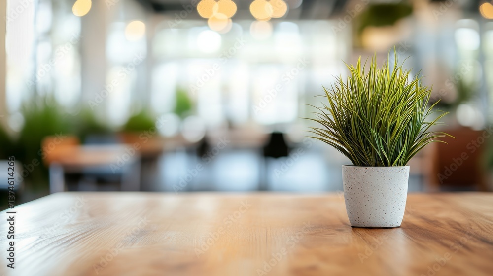 Aufkleber empty business office with blurred bokeh background creating a calm and professional atmosphere