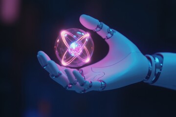 Free photo of AI nuclear energy background, future innovation of disruptive technology