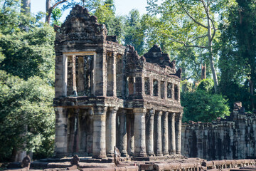 Obraz premium Preah Khan Temple Temple, Angkor Wat, ancient temples, Khmer civilization, Cambodia