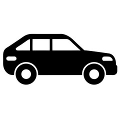 Naklejka premium Editable SUV Side View Silhouette for Automotive Projects Vector illustration