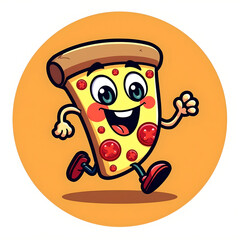 Pizza Illustration Vector Mascot Art: Fun and Tasty Graphic Design
