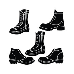 Boot designs, each with unique stitching 1