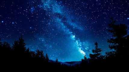 Illustration of the milky way in the night sky