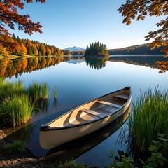 Fototapeta premium Quiet time by the lake in autumn