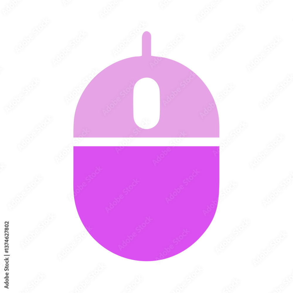Aufkleber Stylish pink gradient computer mouse icon for technology and digital interaction design concept