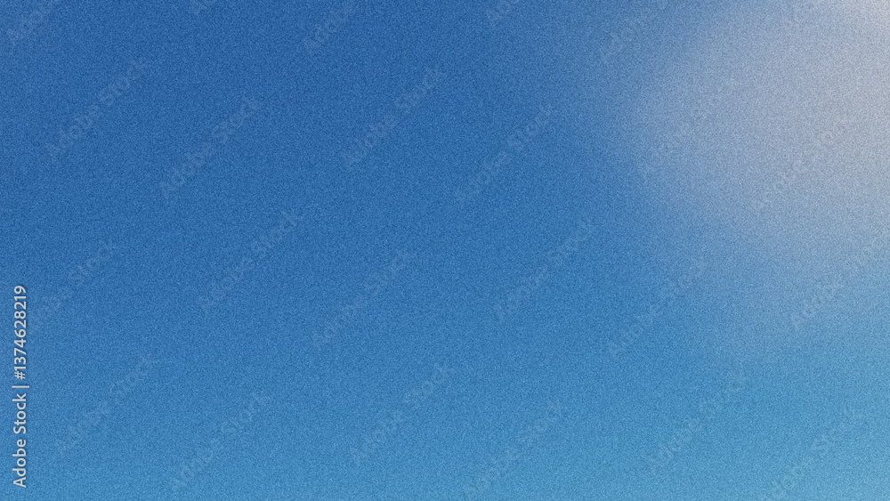 Poster a bright blue sky gradient with a subtle white glow in the upper right corner of the composition fra