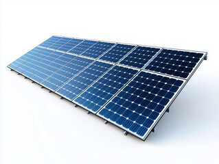 Angled solar panel with a metal stand, photograph