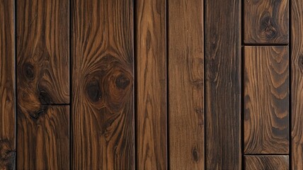Obraz premium A close-up view of richly grained wooden planks, showcasing warm tones and intricate patterns.