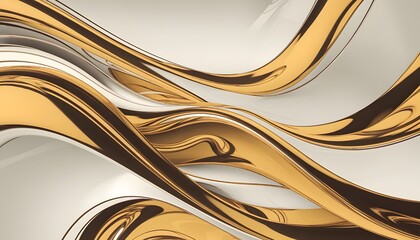 Golden Lines: An abstract, artistic depiction of flowing golden lines gracefully weaving across a soft, neutral background, evoking a sense of movement and luxury.
