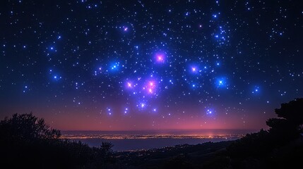 Discovering the celestial wonder of Orion's Belt under a starlit sky reveals the majestic beauty of the night and the vastness of the universe beyond