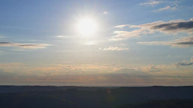 Blick, Katzenbuckel, Berg, Waldkatzenbach, Waldbrunn, Odenwald, Neckar Odenwald Kreis, Baden-W&uuml;rttemberg, Deutschland, Europa