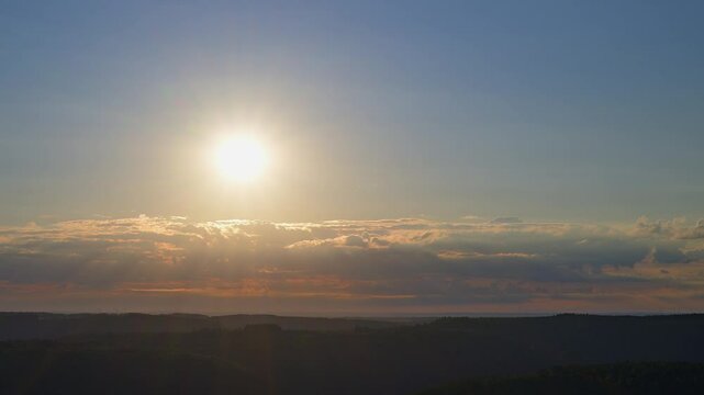Blick, Katzenbuckel, Berg, Waldkatzenbach, Waldbrunn, Odenwald, Neckar Odenwald Kreis, Baden-W&uuml;rttemberg, Deutschland, Europa