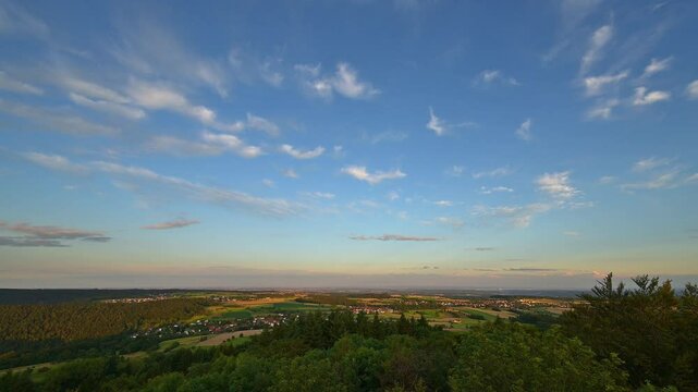 Blick, Katzenbuckel, Berg, Waldkatzenbach, Waldbrunn, Odenwald, Neckar Odenwald Kreis, Baden-W&uuml;rttemberg, Deutschland, Europa