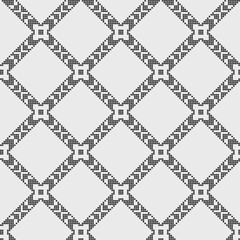 Decorative ornament from Ukraine seamless pattern with black and white decor